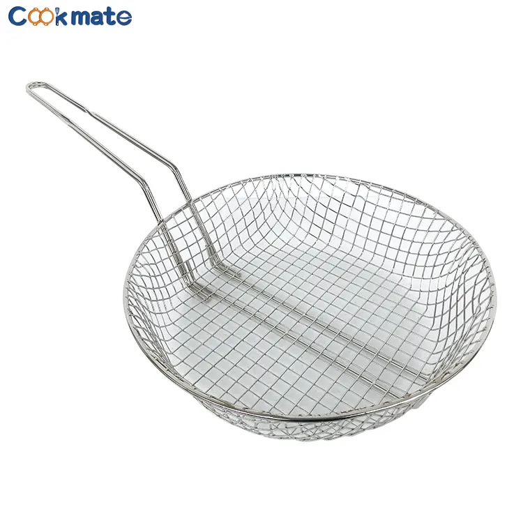 Fry Basket For Deep Fat Fryer Round Stainless Steel Fried Chips Wire Chips Basket