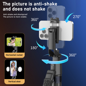 360 °   Stabilisateur de smartphone rotatif avec suivi du visage et déclencheur à distance - Perche à selfie automatique pour diffusion en direct/vlogging - Product Image 2