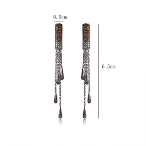 <span class=keywords><strong>Orecchini</strong></span> Pendenti Eleganti in Argento Sterling 925 con Cristalli e Strass, Lunghi Nappini a Lampadario per Spose - Product Image 5