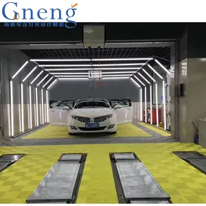 Fabrication d'équipement de détail automobile haute luminosité tunnel gonflable lavage de voiture led éclairage de baie Garage