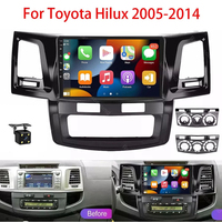 Autoradio FM Radio Android Carplay GPS Navigation 9 pouces 2 Double Din pour Toyota Hilux 2005-2015 WIFI Écran tactile Lecteur vidéo