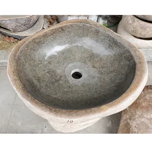 River Rock Natural stone Bathroom Sink Stone Wash Basin