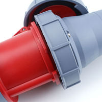 5Pin 125A CEE industriel mâle femelle prise ensemble étanche à la poussière IP67 rouge housse de protection