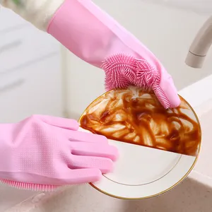 Перчатки силиконовые для мытья посуды