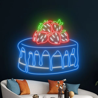 Vente en gros d'enseigne lumineuse LED Donuts ouverts personnalisée Logo imprimé 3D UV pour fournitures de fête Bar Décoration de pâtisserie Enseigne lumineuse LED personnalisée