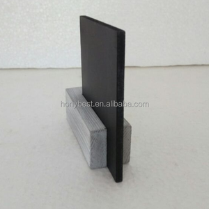 Mộc Mạc nhỏ nhà bếp Countertop Memo <span class=keywords><strong>Board</strong></span> hai mặt mini bảng đen dấu hiệu với gỗ cơ sở đứng, Tabletop menu bảng đen - Product Image 6