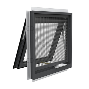 Fenêtres <span class=keywords><strong>en</strong></span> aluminium personnalisées de haute qualité avec moustiquaire optionnelle, fenêtre à auvent <span class=keywords><strong>en</strong></span> aluminium avec grilles <span class=keywords><strong>d</strong></span>écoratives - Product Image 3