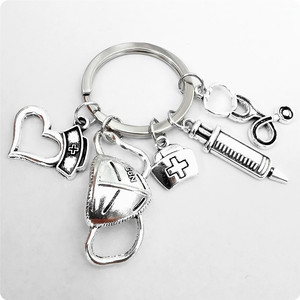 Offre Spéciale Seringue Stéthoscope Porte-clés Médecin Infirmière Médecin Médical Soins Infirmiers Accessoires Porte-clés Médecin Porte-clés - Product Image 3