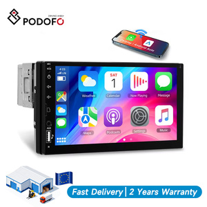 เครื่องเล่น MP5 ติดรถยนต์ Podofo ขนาด 7 นิ้ว แบบ Single Din วิทยุติดรถยนต์ รองรับ CarPlay Android Auto USB BT FM รองรับกล้องมองหลัง ขายส่ง - Product Image 1