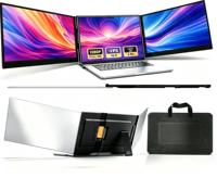 Ekstensi Layar Laptop Factory P7Pro 15.6 Inci 1080P FHD IPS Satu Kabel Monitor Portabel Tiga Layar untuk Laptop 13-17" dengan Mac