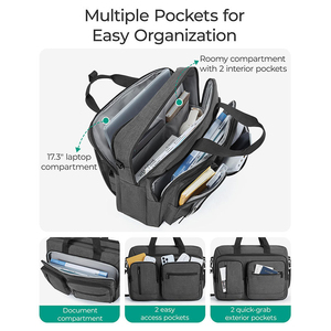 Sac pour <span class=keywords><strong>ordinateur</strong></span> portable <span class=keywords><strong>3</strong></span> en 1 pour homme, <span class=keywords><strong>17</strong></span>,<span class=keywords><strong>3</strong></span> <span class=keywords><strong>pouces</strong></span>, <span class=keywords><strong>sacoche</strong></span> pour <span class=keywords><strong>ordinateur</strong></span>, sac à bandoulière imperméable, sac à dos de voyage d'affaires - Product Image 2