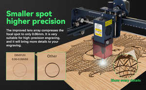 Amark taşınabilir CNC lazer gravür 6W/12W DIY Logo desen işaretleme için MDF ahşap restoran sanayi CO2 gravür makinesi - Product Image 4