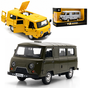 Wholesale 1:<strong>24</strong> Diecast Classic Russian UAZ <strong>Van</strong> Openable Door Pull-Back Camper Toy Car with Light Sound Plastic &amp; Metal - Product Image 1