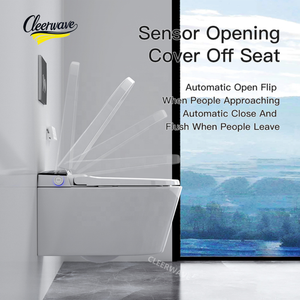 Inodoro Inteligente <span class=keywords><strong>de</strong></span> Cerámica Montado en la <span class=keywords><strong>Pared</strong></span> con Descarga por Sifón, Cisterna Oculta sin Tanque para Baños <span class=keywords><strong>de</strong></span> Hotel - Product Image 4