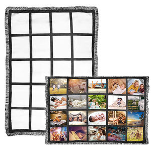 Couverture polaire personnalisable en polyester 100 % anti-boulochage, toutes saisons, par sublimation, 40x60 pouces, 20 panneaux, unie/à motifs - Product Image 1