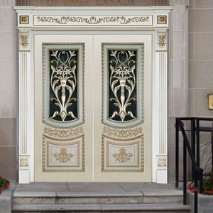 Custom European Style High Quality Villa Carved Glass Main <strong>Door</strong> Modern Solid Wood Luxury Carved Double <strong>Door</strong> Design