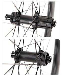 700C ロードバイクホイールセット、40/50/60mm カーボンファイバーリム、50mm 深さ、ディスクブレーキ、チューブラー/クリンチャー/チューブレス対応、軽量 - Product Image 6