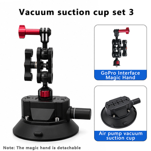 Kit de fixation à ventouse <span class=keywords><strong>pour</strong></span> caméra avec bras articulé, ventouse à pompe à air, support de voiture à dégagement rapide <span class=keywords><strong>pour</strong></span> DJI <span class=keywords><strong>OSMO</strong></span> Pocket 3 Insta360 <span class=keywords><strong>iPhone</strong></span> - Product Image 6