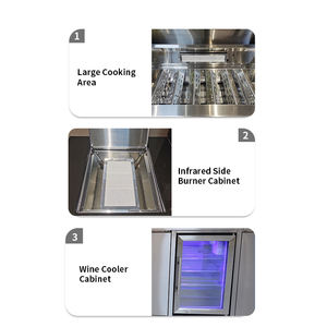 Cuisine en acier inoxydable acheter Barbecue extérieur gril à gaz armoire ensemble avec réfrigérateur - Product Image 5