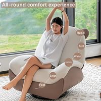 Salon élégant canapé chaise surdimensionnée puissance inclinable chaise moderne pivotant planeur inclinable avec port USB support de téléphone pour adultes