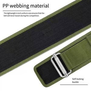 Straight Breathable Nylon Weight Lifting <b>Belt</b> <b>Strap</b> Custom Logo Adjustable Waist Support Cross Fit Bodybuilding Summer Spring - Product Image 3