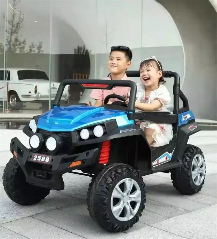 Auto elettrica per bambini fuoristrada di colore blu la scelta migliore per bambini in auto per camion con telecomando