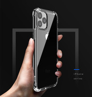 Coque transparente en TPU pour iPhone 17 Pro Max, étui de téléphone pratique en silicone transparent