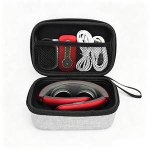 Estuche rígido de EVA para masajeador de cuello, bolsa de transporte portátil para masajeador cervical con bolsillo de malla y correa de mano - Product Image 1