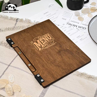 Porte-menu personnalisé pour restaurants, logo gravé, reliure à vis, couvertures de menu en bois