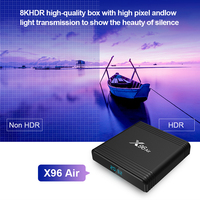 Nouveau x96 air amlogic s905x3 4 go 8 go 32 go 64 go 128 go 8k smart android 11 set top tv box x96 air