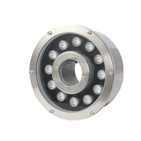 Lumière de fontaine LED électrique extérieure étanche IP68 en acier inoxydable, télécommande, intensité variable, CRI 80, DC 12V, 2700K, 180