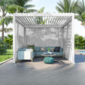 פרגולה אלומיניום מודרני עם גג גזיבו אוטומטית קלה הרכבה 3x4 x6m ביתן חצר אחורית - Product Image 5