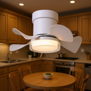 Ventilateur de plafond LED 21 pouces avec télécommande, 3 températures de couleur, moteur DC, faible bruit, pour cuisine, design moderne, montage encastré - Product Image 2