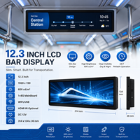 Écran LCD numérique étiré haute luminosité de 12,3 pouces avec WiFi et USB pour affichage dynamique et publicité multimédia dans les ascenseurs