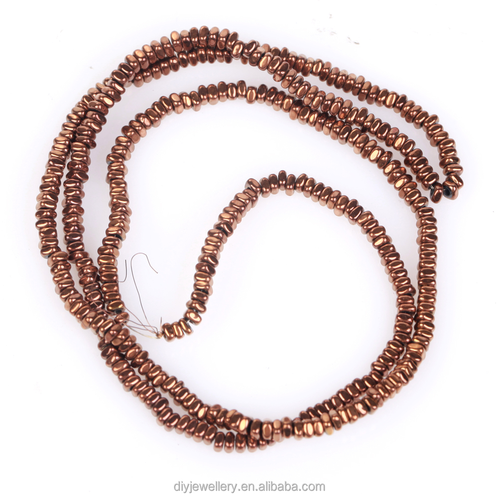 2x1mm 340pcs Natural Stone Beads Rounded Corner Squares Hematite Loose Beads for Jewelry Making DIY Bracelets Accessories