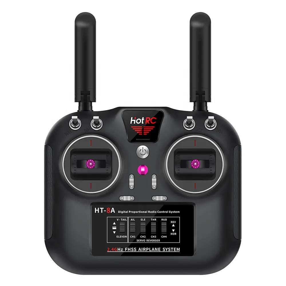 HOTRC HT-8A 8 Channel 2.4G RC Transmitter 8CH Receiver Remote Control For FPV Drone Airplane Helicopter