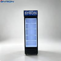 Réfrigérateur commercial à porte vitrée à refroidissement direct pour boissons, vitrine réfrigérée