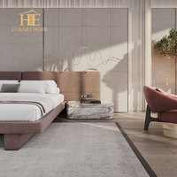 Fauteuil de détente moderne de luxe minimaliste fait main avec revêtement en laine personnalisable pour la maison, l'hôtel, la villa, le salon
