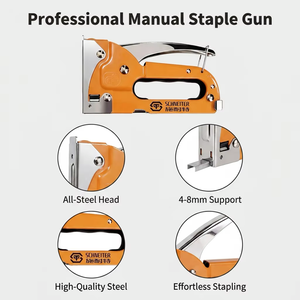 Grapadora <span class=keywords><strong>Manual</strong></span> Industrial de Acero Profesional, Grapadora de Grapas en U de 4-8 mm, Grapadora <span class=keywords><strong>Manual</strong></span> de Alta Resistencia <span class=keywords><strong>para</strong></span> Decoración del Hogar, Bricolaje y Tapicería - Product Image 2