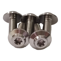 Vis en titane GR5 M6*18mm à tête cylindrique haute résistance, vis Torx interne, vis à tête conique à bride, vis à tête étoile interne, prix usine