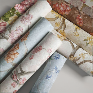 วอลเปเปอร์พีวีซี 3 มิติ ลายนูน ป้องกันไฟฟ้าสถิต กันน้ำ ลายดอกไม้เถาวัลย์ สำหรับตกแต่งผนังห้องนั่งเล่น ห้องนอน โรงแรม และโถงทางเดิน - Product Image 2