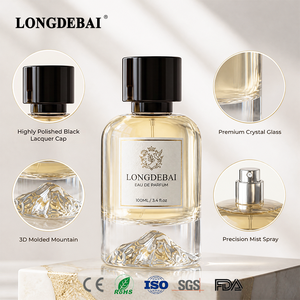 Botella de Perfume de Vidrio Transparente Lista para Enviar, 30ml 50ml 100ml, Botella Redonda para Perfume, Botella de Spray Vacía para Fragancias con Tapas para Cosméticos - Product Image 3