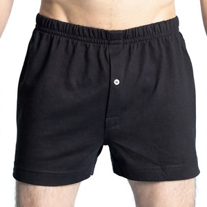 Wholesale Direct Factory Custom Logo 100% Cotton <b>Men's</b> <b>Boxer</b> <b>Shorts</b> Soft Stretch Knit Breathable Mid-Rise Plain Dyed Underwear - Product Image 5
