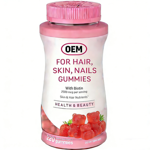 Gomitas de Vitaminas de Biotina y Colágeno Personalizadas, Fórmula OEM 2 en 1 para la Salud del Cabello, la Piel y las Uñas, Marca Privada para Adolescentes - Product Image 1