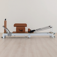 Reformer de Pilates de Aluminio Blanco, Suave y Silencioso, Reformer de Pilates Profesional de Aluminio