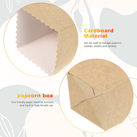 Boîtes à Popcorn en Carton Rigide Kraft Biodégradable avec Logo Personnalisé, Laminage Brillant, Écologiques, pour Petites Fêtes et Soirées Cinéma