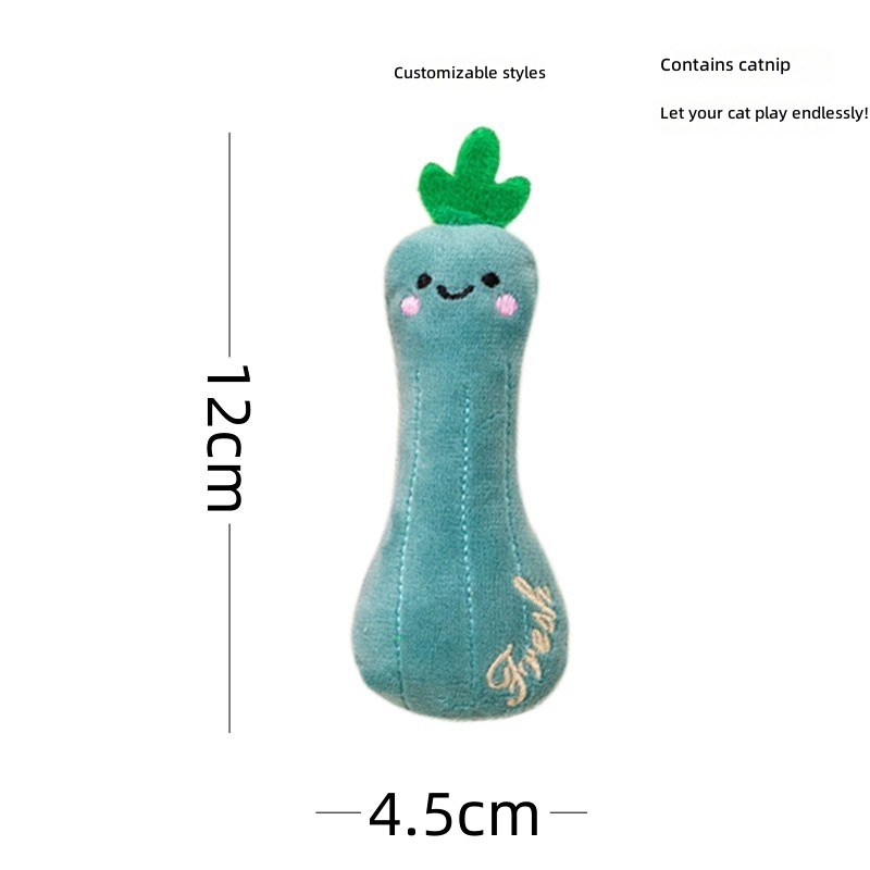 Muñeco de menta para gatos con calabacín