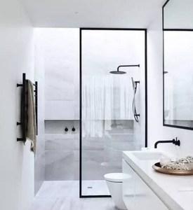 Nhanh Chóng Xây Dựng B2B Công Cộng Tắm Cửa Kính SALLY Đóng Khung Tempered Glass Walk-In Phong Cách Tắm Cửa An Toàn - Product Image 1