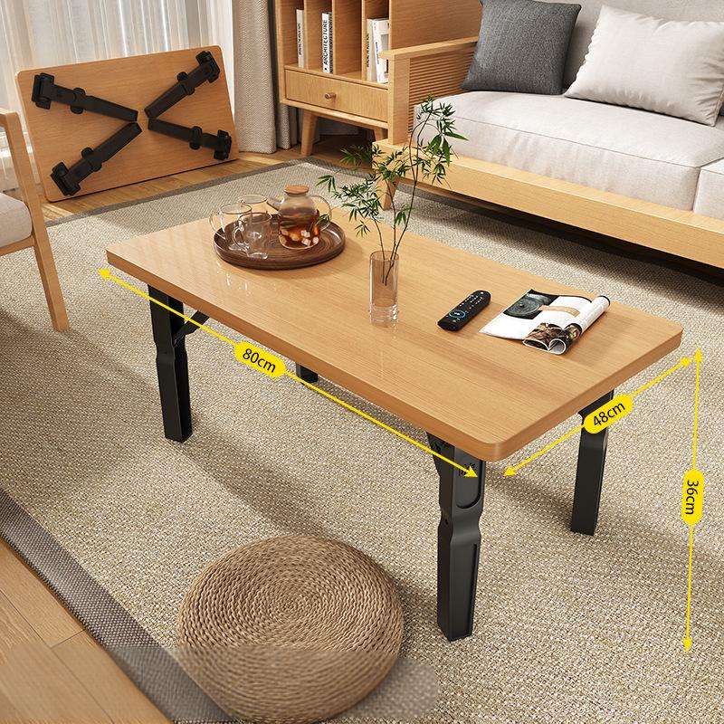 Dessus de table brun + pieds noirs