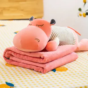 Factory Customization Soft Dino Blanket Plush AC Blanket Summer Napping Blanket